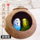 椰子壳鸟窝防啃咬虎皮牡丹鹦鹉窝鸟巢珍珠文鸟窝睡觉椰壳窝笼用品