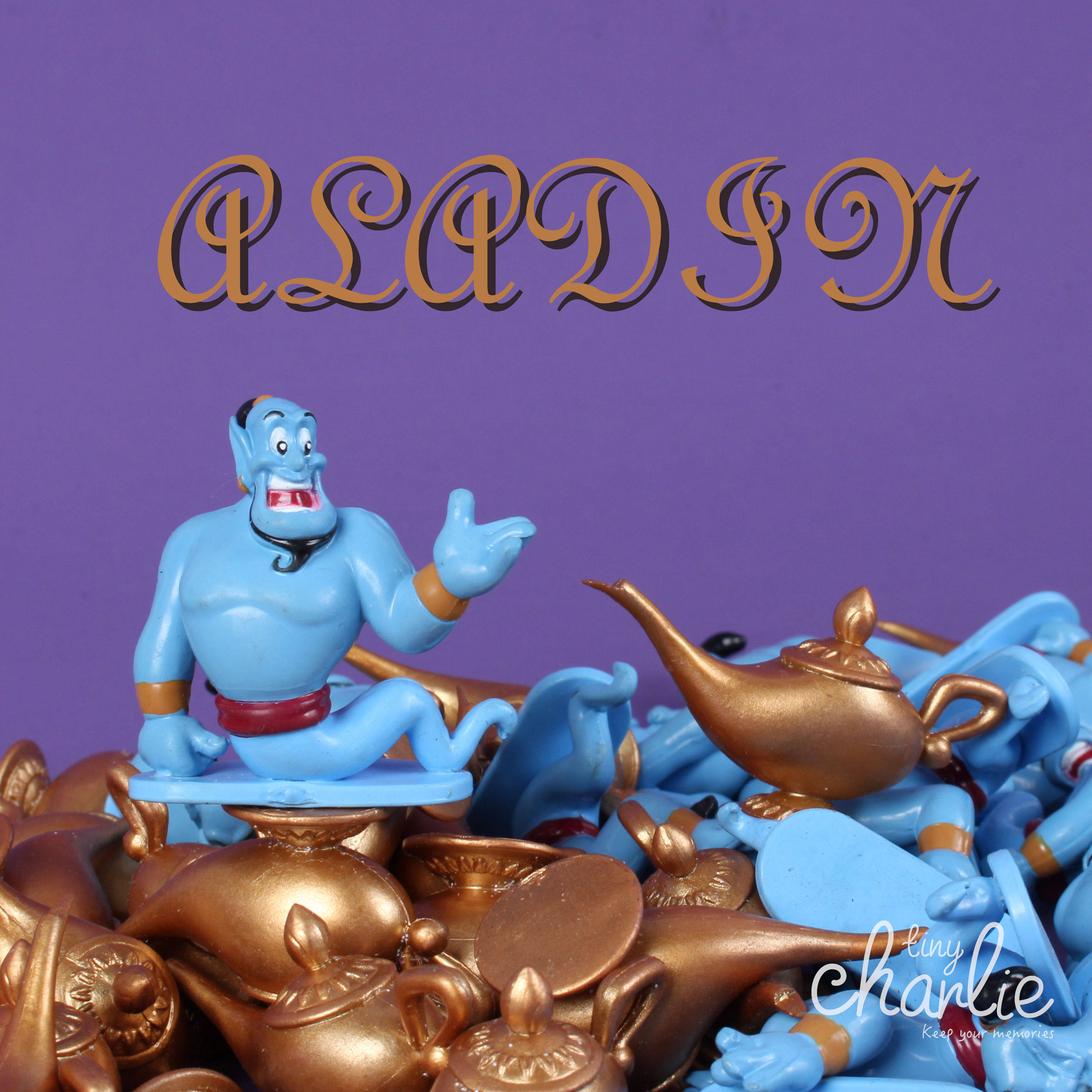 美国外贸原单出口散货迷你阿拉丁 神灯 灯神 精灵摆件人偶玩具