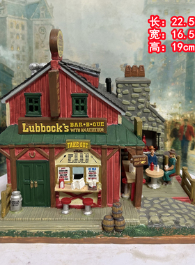 lemax外贸出口手绘陶瓷房子建筑物场景家居装饰品圣诞节摆件