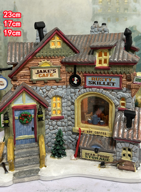 lemax外贸出口手绘陶瓷房子建筑物场景家居装饰品圣诞节创意摆件