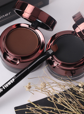 Music Flower Brown + Black 2In1 Eyeliner Gel Eyebrow Powder