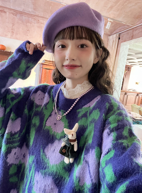 爱爱丸 经典多色羊毛画家帽贝雷帽纯色复古减龄甜美少女感春秋