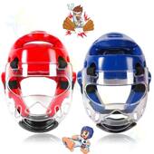 跆拳道护具头盔防护面罩拳击护脸护面护头道馆帽子透明面具可拆卸