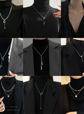 韩版设计感简约毛衣链