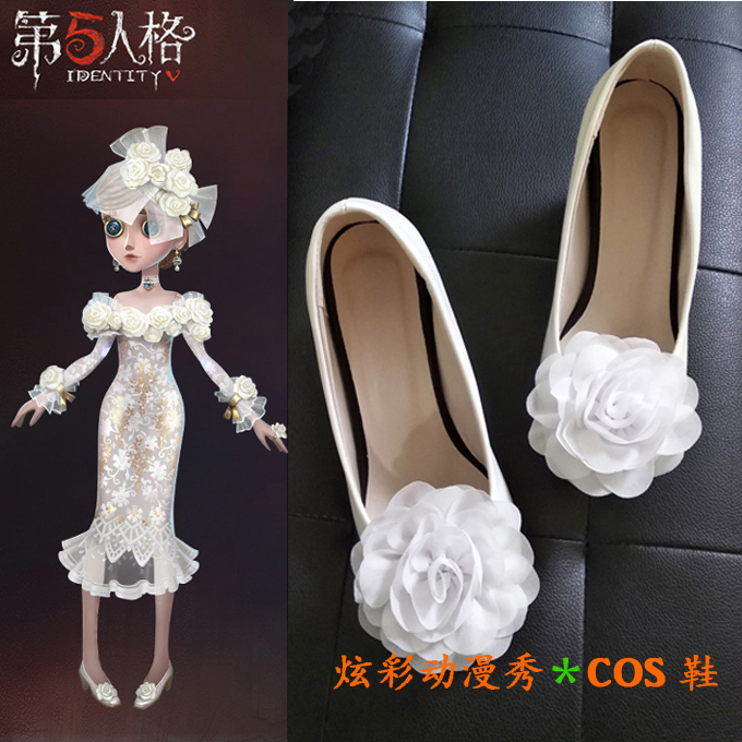 第五人格cos鞋调香师今夜不再cos鞋香水师cosplay鞋高跟花朵鞋