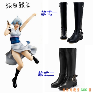 ◆动漫cosplay鞋◆银魂第三季坂田银子性转女装和服COS靴子大码靴