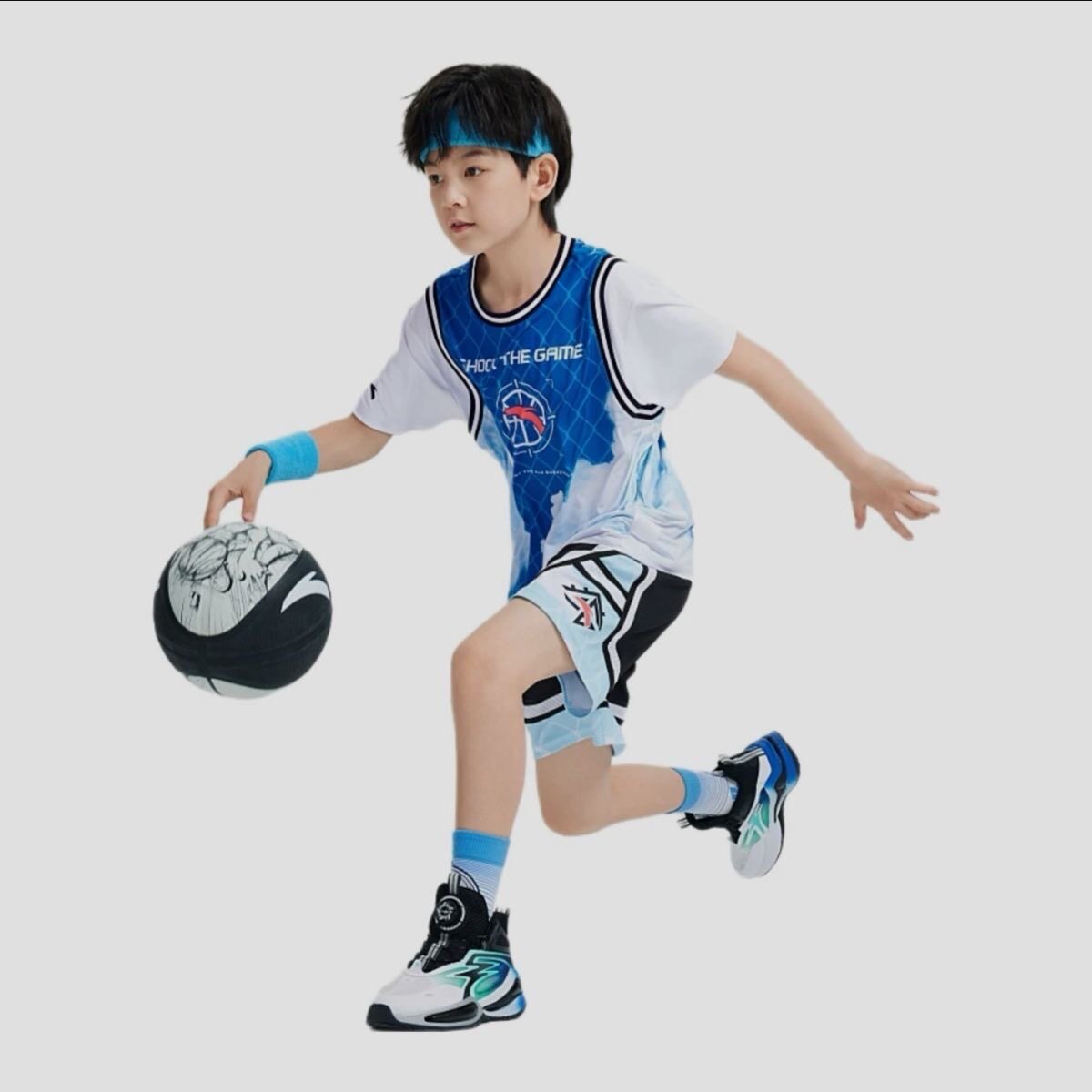 安踏正品 儿童2024年夏季新款篮球系列男大童针织五分裤352431704图片