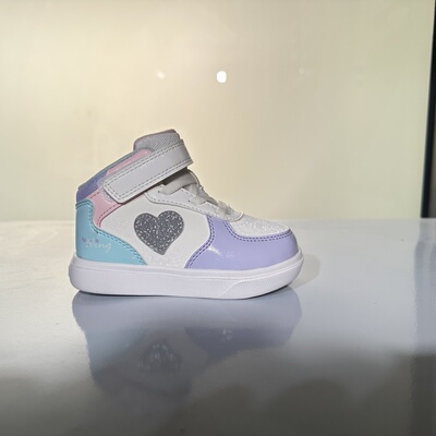 特步正品儿童款春夏季舒适透气魔术贴高帮轻便运动鞋677414612005