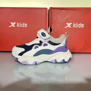 特步正品 儿童大童女款秋冬季加绒保暖时尚运动棉鞋677414373001