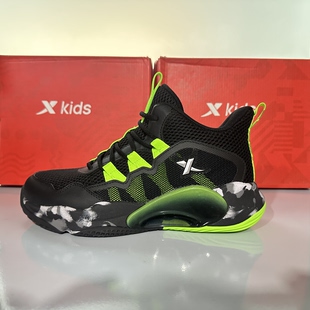 特步正品儿童男款春秋季防滑耐磨实战潮流运动篮球鞋676116129238