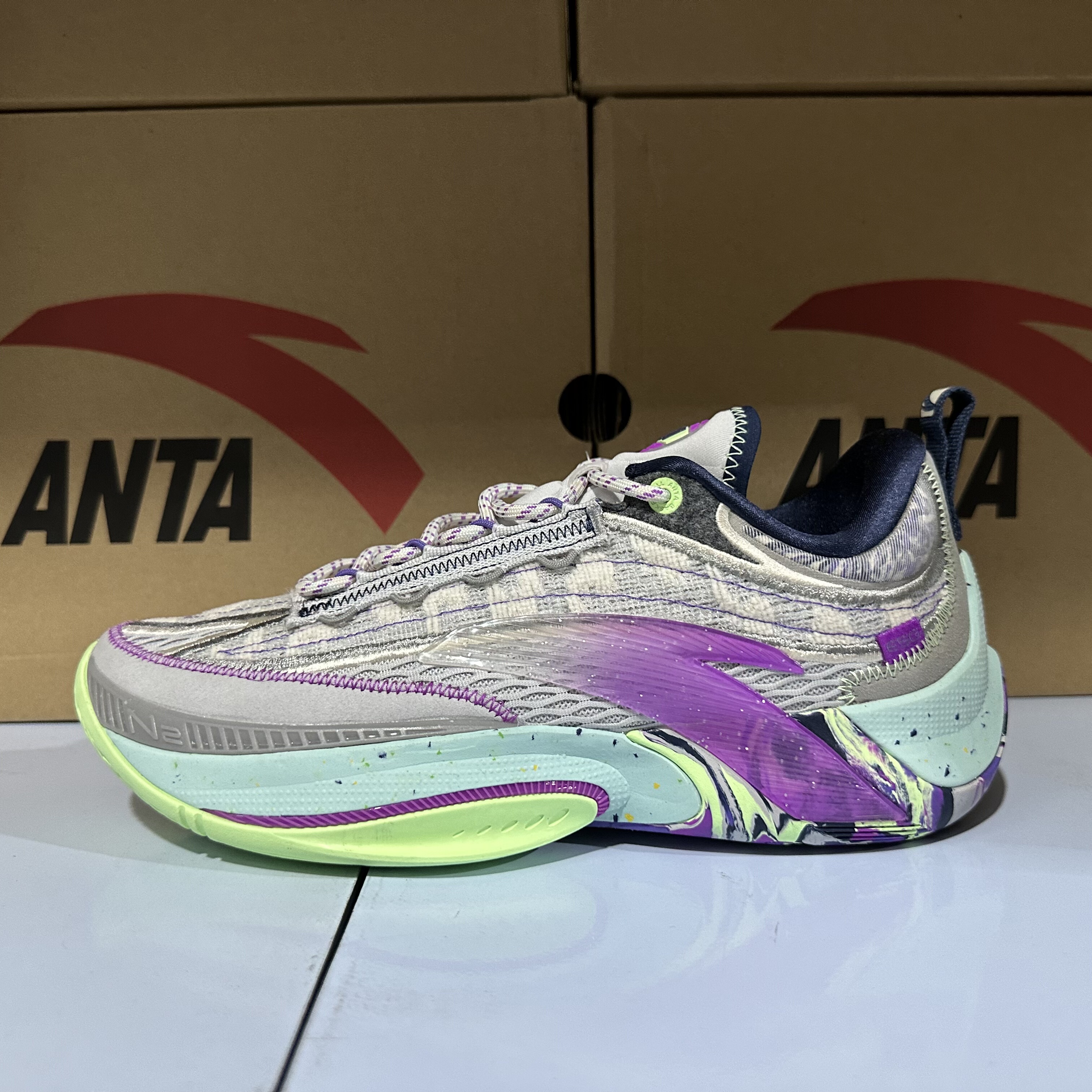 安踏瞬息1代氮科技篮球鞋迪温琴佐同款防滑耐磨篮球鞋912411111q