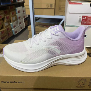 安踏女鞋跑鞋夏款薄网布透气减震回弹休闲跑步运动鞋122425541