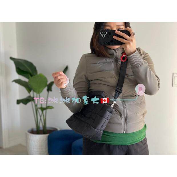 加拿大露露Quilted Grid Crossbody Bag  超轻面包斜挎手提包迷彩