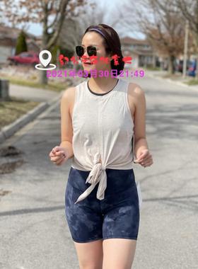 现货加拿大露露Time to Restore Tank 运动瑜伽无袖双面蝴蝶结