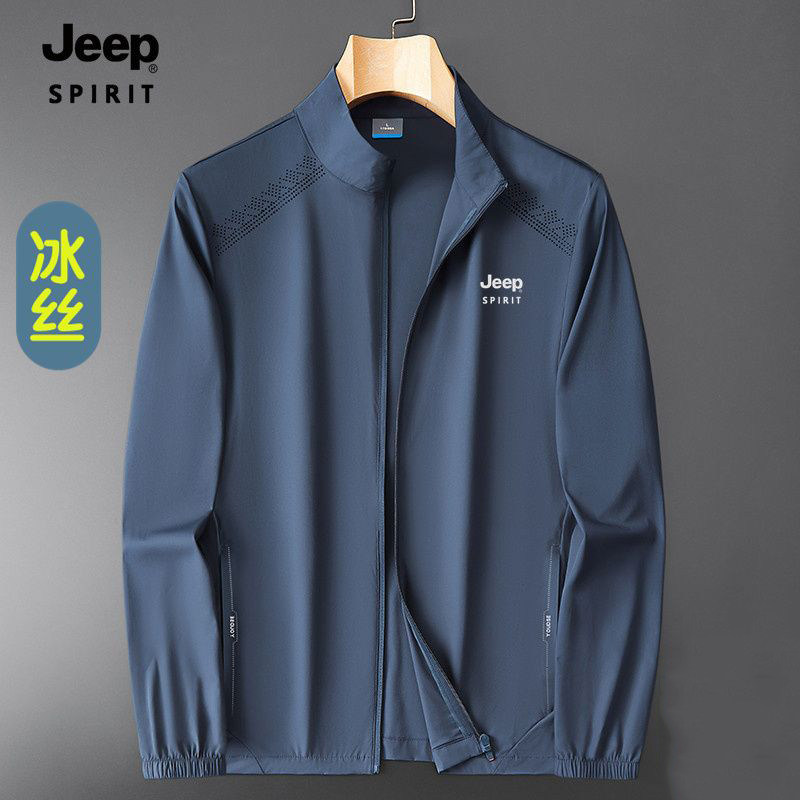 JEEP吉普户外防晒衣男士夏季薄款冰丝速干防紫外线钓鱼夹克外套男