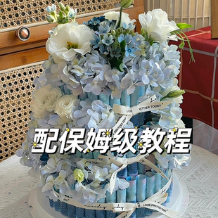 有钱花花束材料百元大钞花束人民币花束现金花束diy材料蛋糕花盒