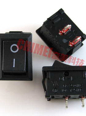 【全新】KCD1-101 船型开关 2脚 面板尺寸21X15MM 翘板开关元件