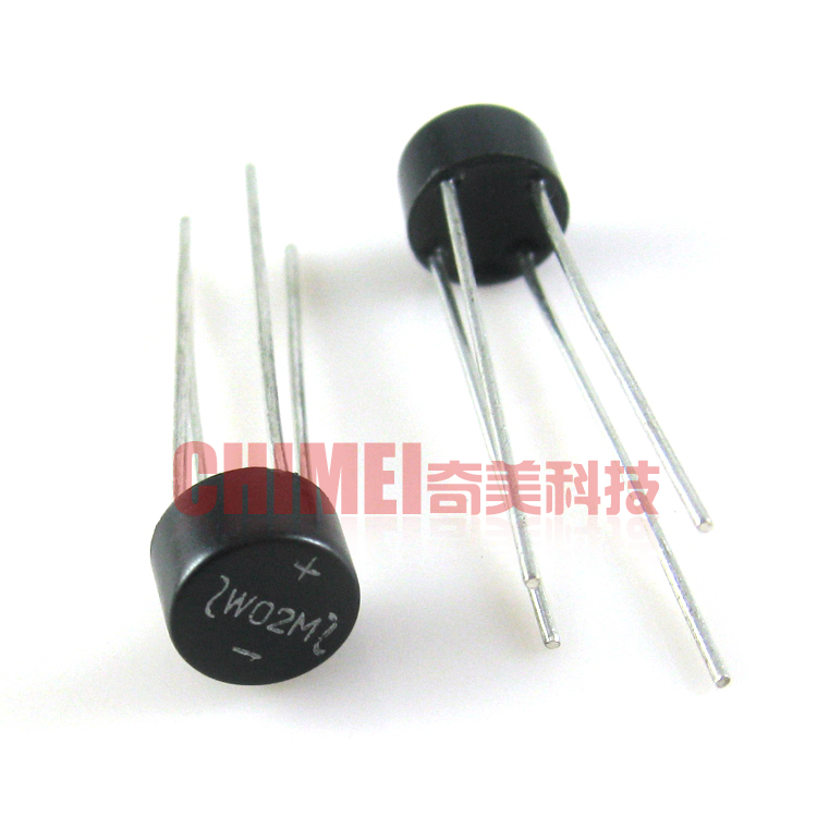 【全新原装】W02M 圆桥 1A 200V 整流桥 电子元器件 零配件 4脚
