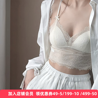 梧桐花开文胸性感蕾丝交叉美背无