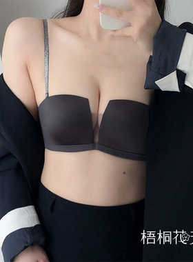 梧桐花开文胸罩光面无痕半杯上薄下厚聚拢侧收无钢圈内衣HN24624