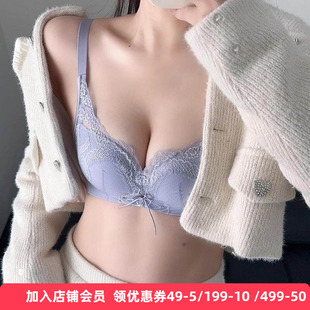 梧桐花开新款无钢圈内衣中厚杯小胸聚拢防下垂上托文胸HN84223