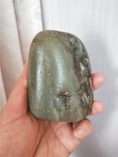 和田玉籽料原石424克新疆青白青花青玉籽玉原皮色真皮天然玉石