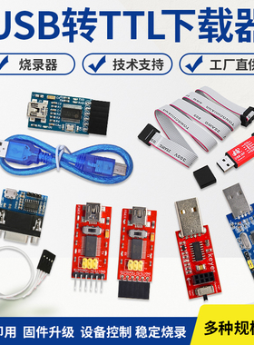 USB转串口USB转TTL usbisp下载器51AVR单片机下载FT232烧录器带线