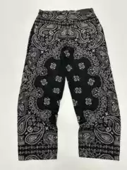 Ss25 Bandana Jacquard Baggy Jean Jacquard Paisley Straight-Leg Jeans Casual Pants