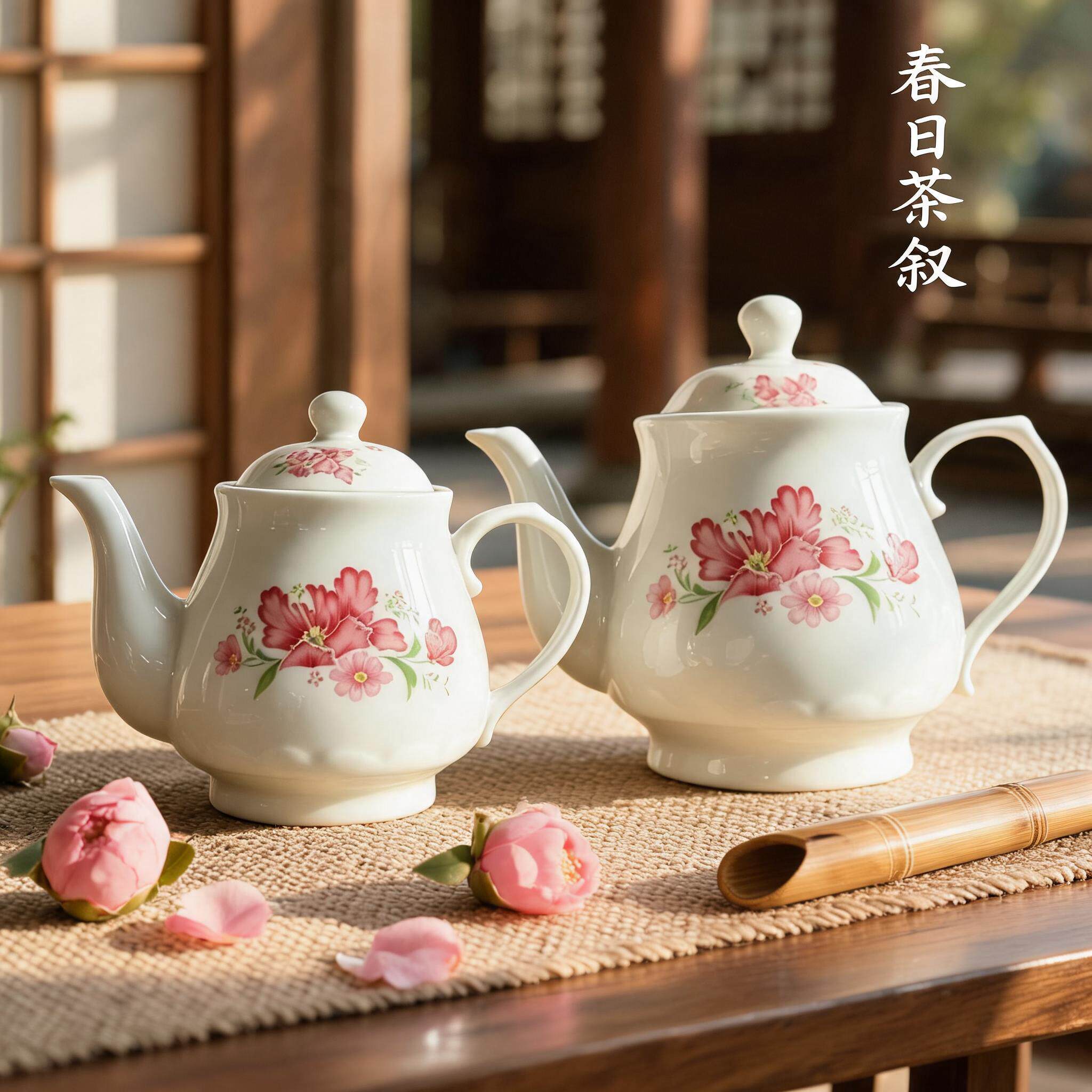 饭店酒店饭馆陶瓷茶壶功夫茶具家用泡茶壶耐热大小号茶水壶单壶