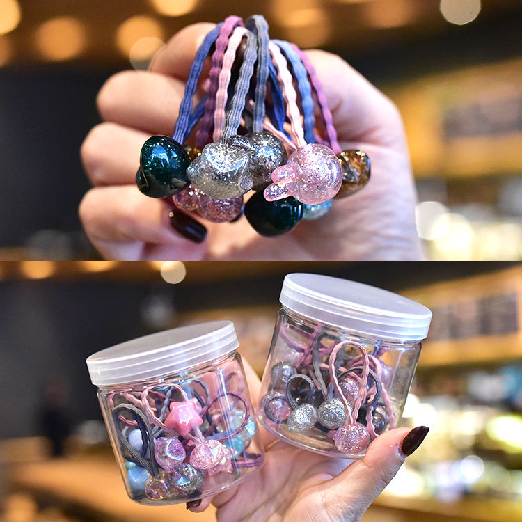 MINIBABY儿童发饰宝宝不易断发绳女童水晶小发圈韩国儿童皮筋饰品