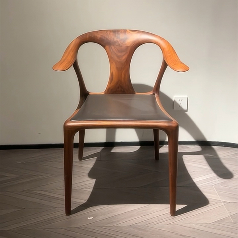 传世北美黑胡桃木餐椅高端定制