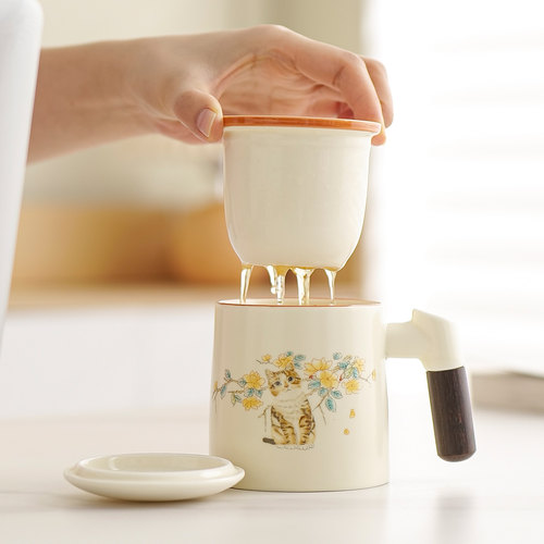 汝窑陶瓷泡茶杯马克杯伴手礼