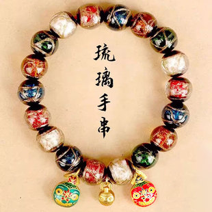 古法多宝珠吞金兽款 香灰琉璃单圈手串瓷珠正品 手链 同款 北京发货