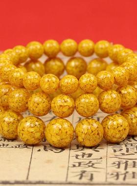 天然原矿雄黄朱砂手串手链高级感晶体砂透光diy手工串珠圆珠饰品