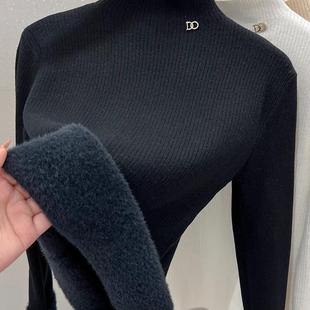 秋冬半高领字母一体绒针织打底毛衣911 小四粉丝专享