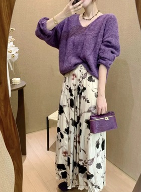 【小四粉丝专享】韩系V领麻花宽松显瘦针织套头毛衣899