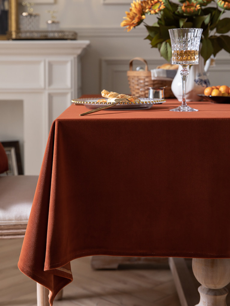 美式轻奢纯色祖母绿法式复古丝绒布艺茶几餐桌布圆桌台布定制新品,居家布艺,桌布,淘宝优惠券,粉丝福利购,淘宝优惠卷