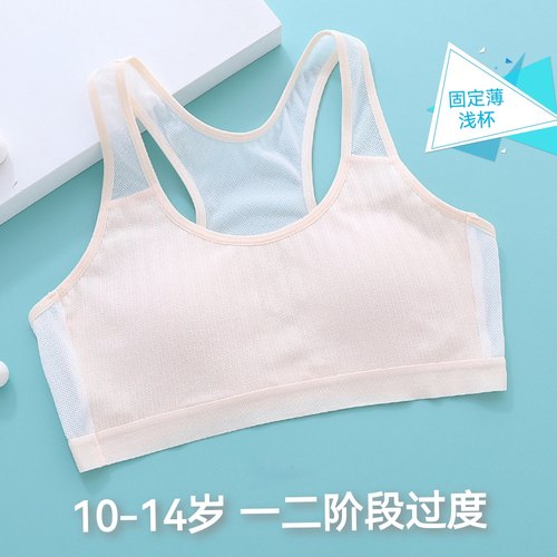 安菲雅一二阶段少女文胸小背心初中小学生青春发育期运动女生内衣