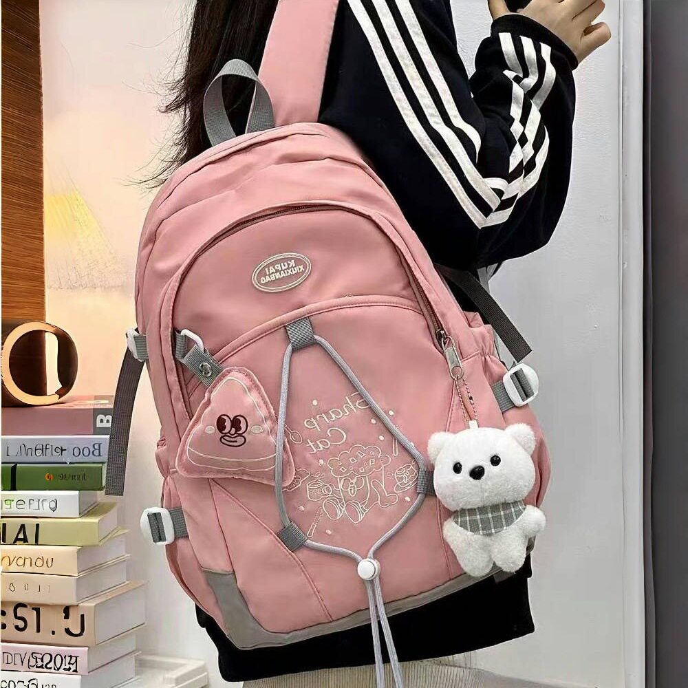 日系甜美少女书包学院星球大学生双肩包学生星星挂件背包学院风