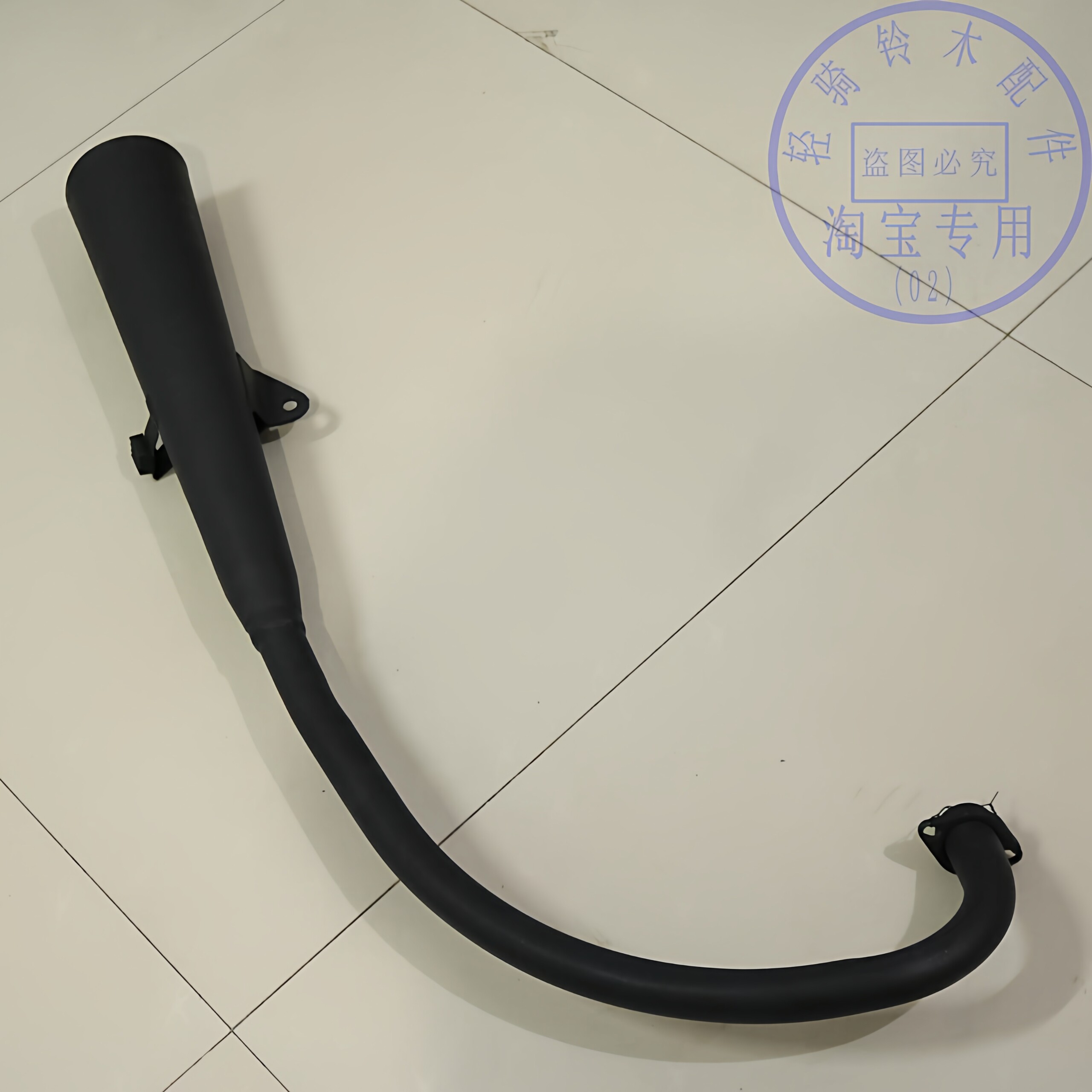 适用轻骑铃木王GS125消音器老款摩托加长亚光黑消声器排气管烟囱