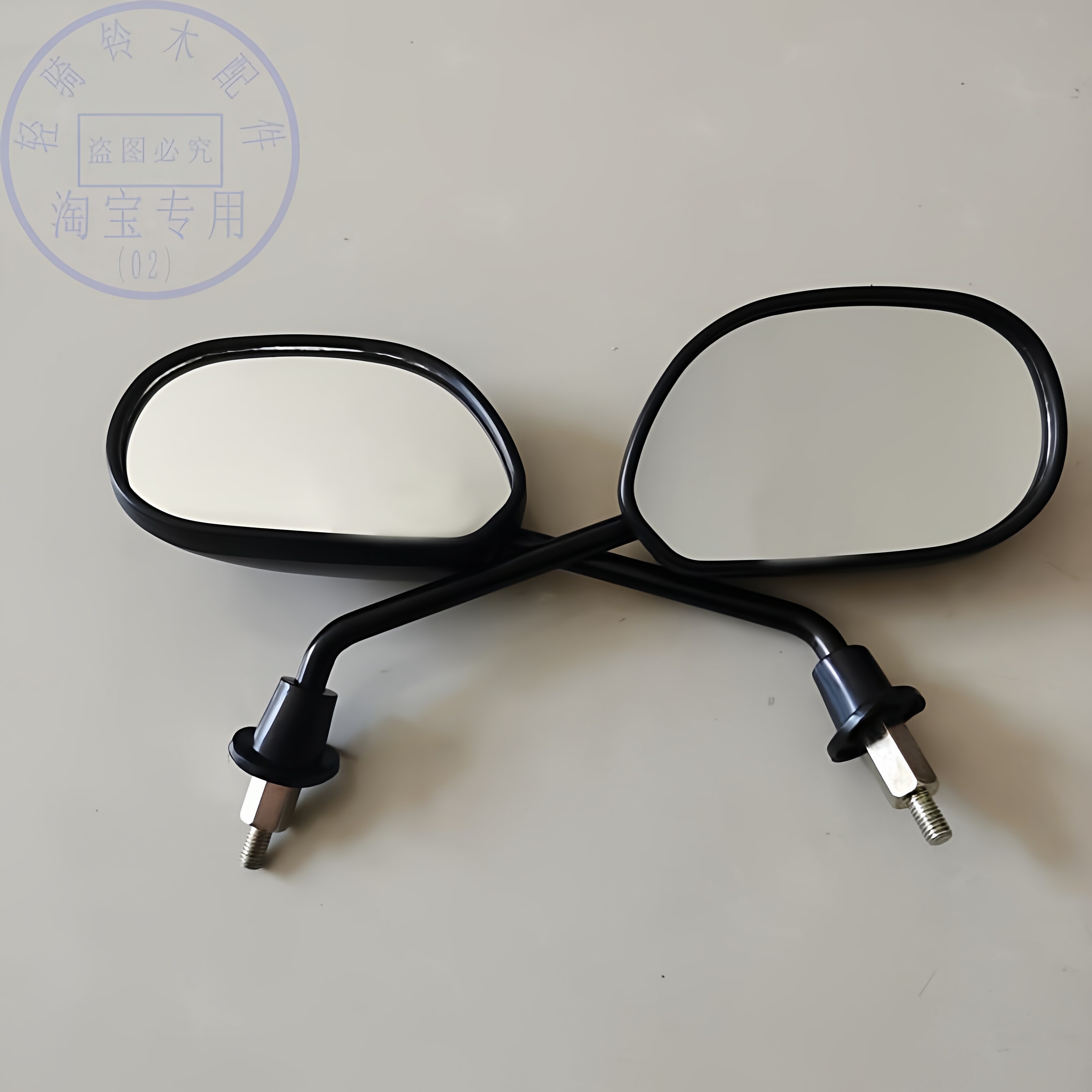 适用轻骑铃木赛驰QS110-AC后视镜弯梁摩托车FD110反光镜观后镜子