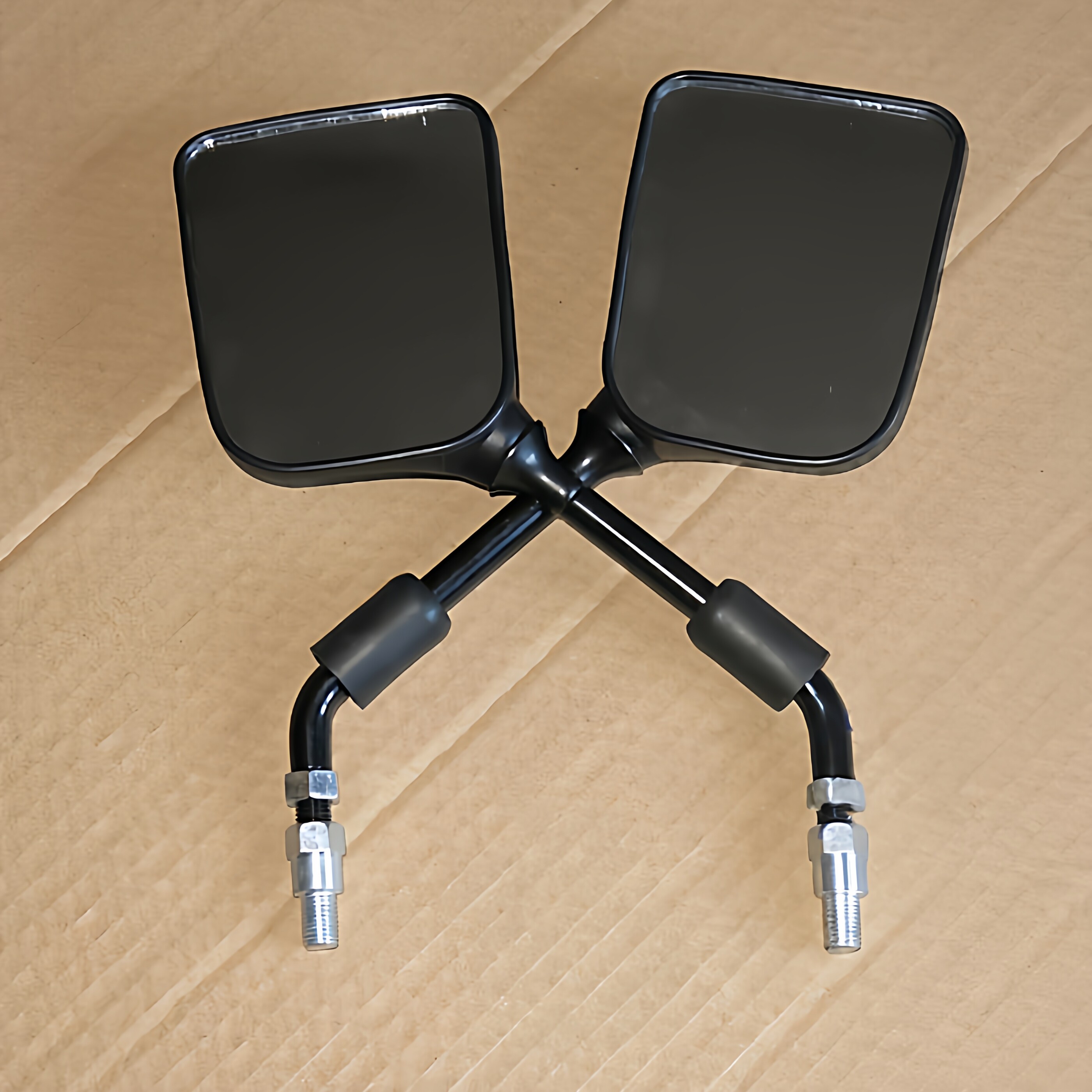 适用轻骑铃木王GS125后视镜国三摩托配件QS125-6A/B反光镜观后镜