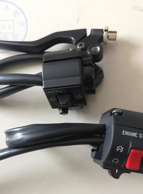 适用轻骑铃木王GS125左右手把座开关摩托配件带熄火开关后视镜座