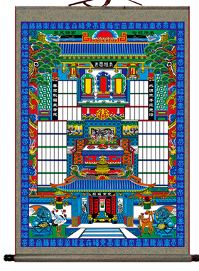 过年过节供奉老祖宗祖先家谱挂画