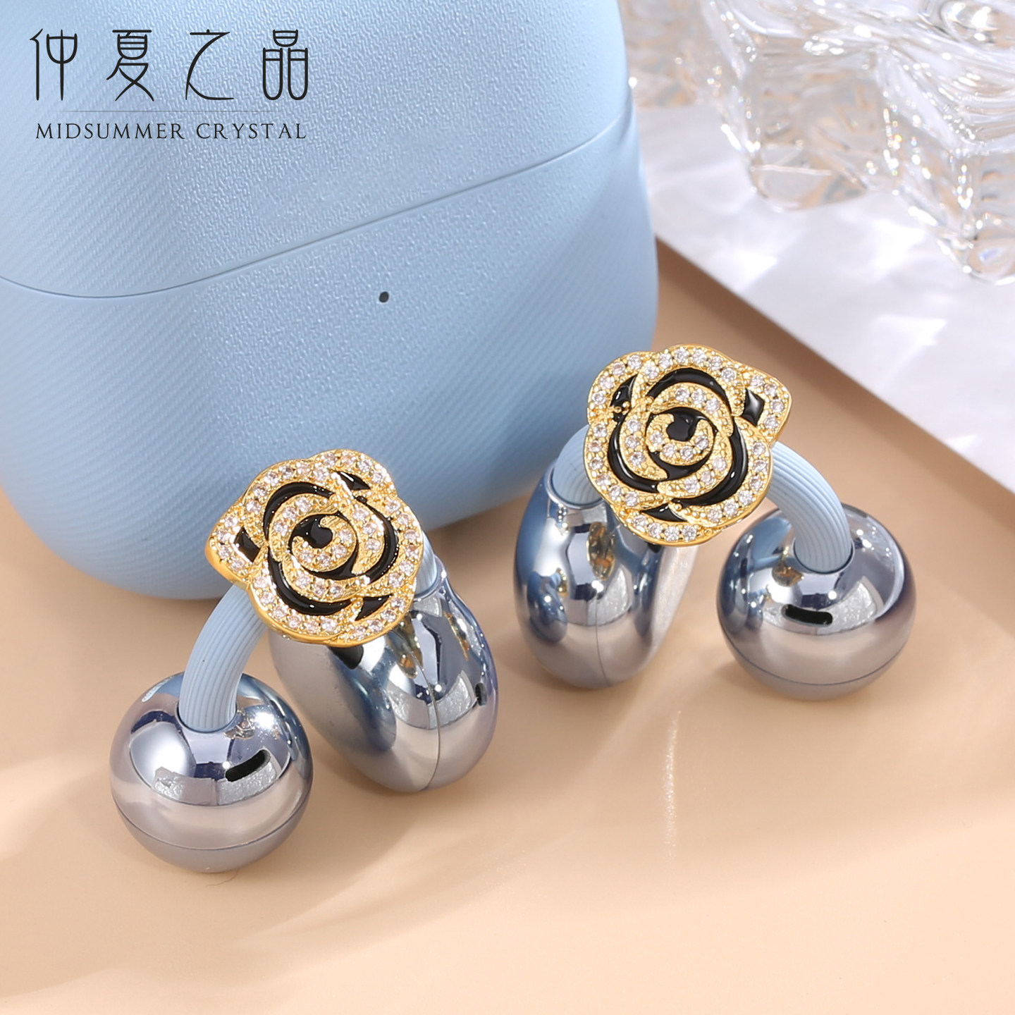 山茶花耳夹式耳机钻扣适用华为freeclip2锆石二代耳夹扣装饰配饰,饰品/流行首饰/时尚饰品新,耳夹,淘宝优惠券,粉丝福利购,淘宝优惠卷