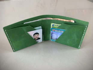 手工缝制牛皮钱包
