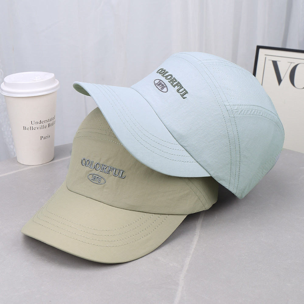春夏季户外速干轻薄款遮阳防晒鸭舌帽子女运动登山太阳棒球帽男