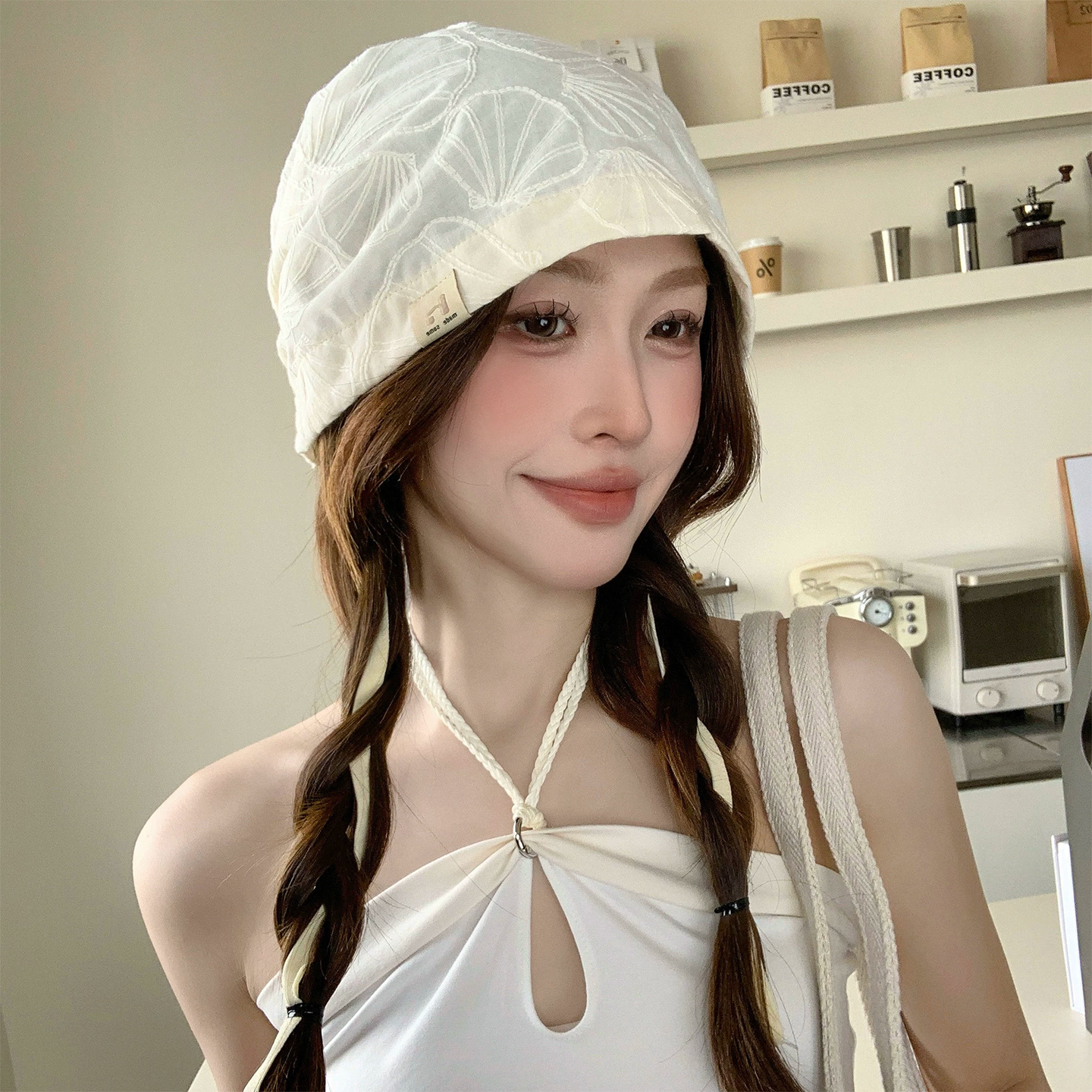 2026春夏女透气遮白发堆堆帽