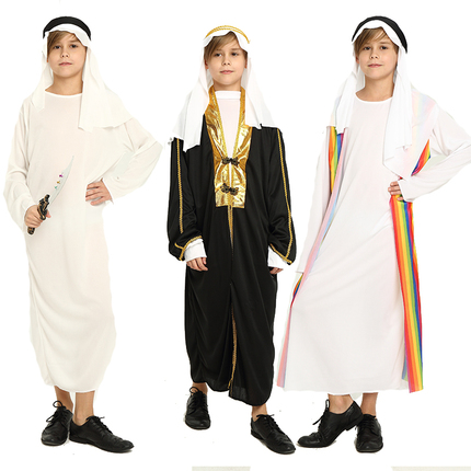 万圣节儿童男女童阿拉伯服装 阿拉丁神灯国王中东阿联酋迪拜衣服