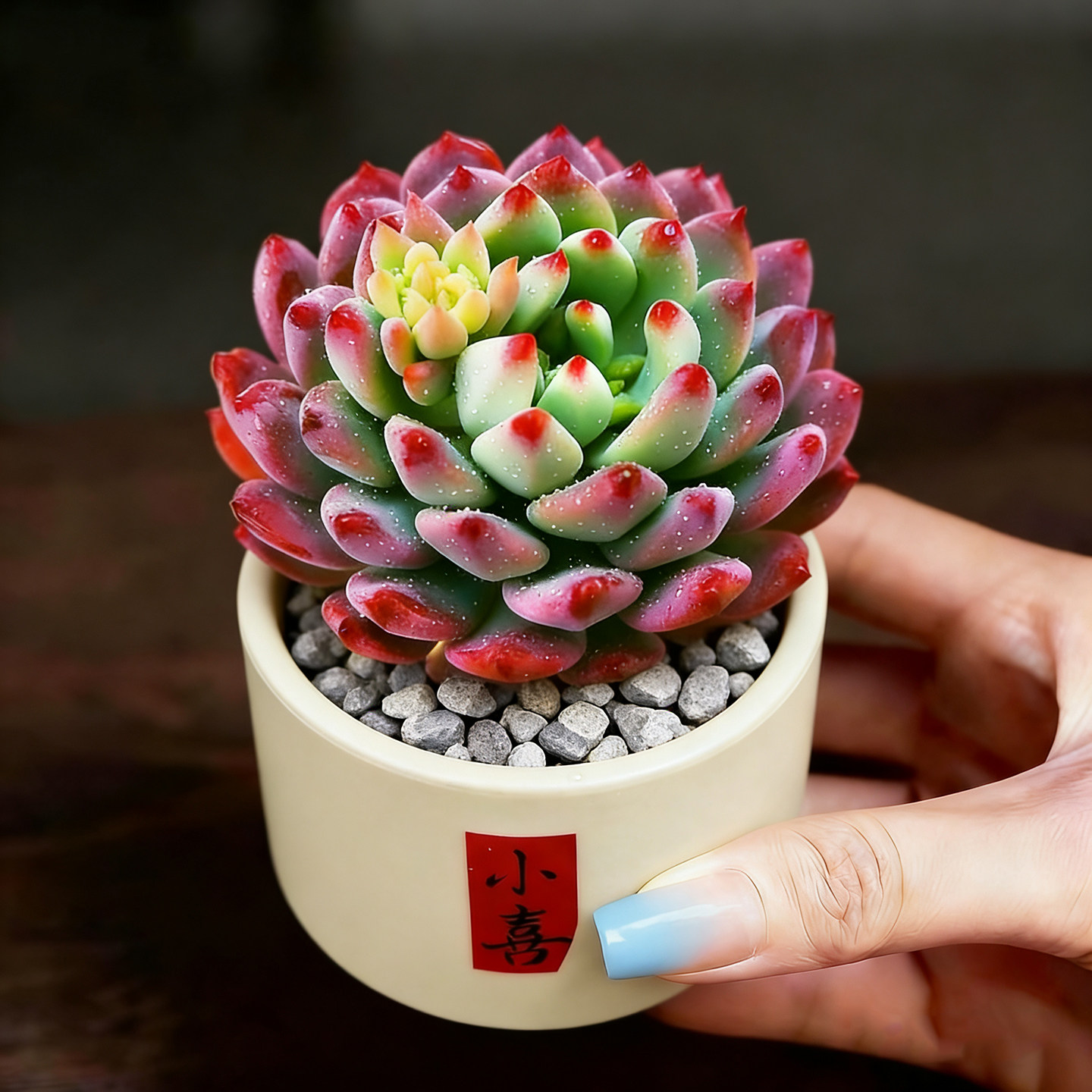 高档稀有多肉植物蓝苹果蓝精灵多头群生室内庭院趣味绿植盆栽大颗
